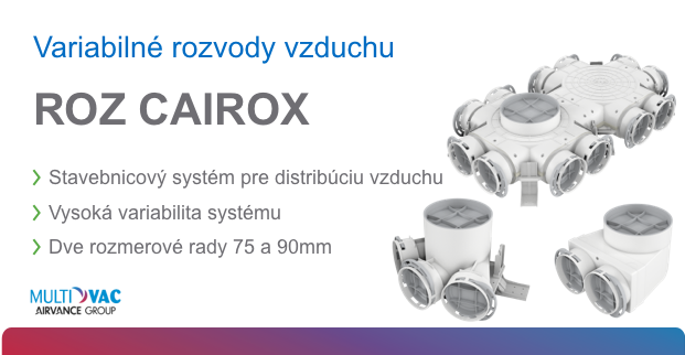 Stavebnicový systém určený na distribúciu vzduchu v rezidenčných aplikáciách.