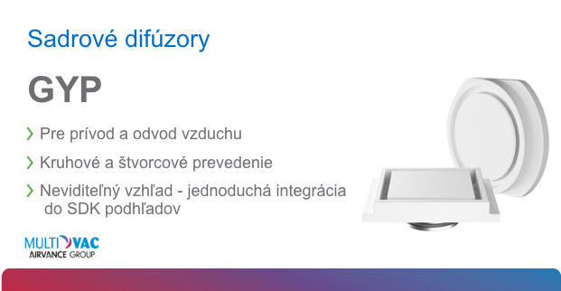 Sadrový difúzor pre prívod a odvod vzduchu